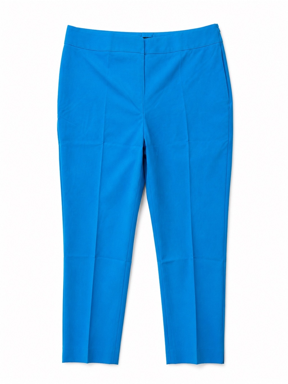 Talbots Chatham Ankle Pants Slim Stretch Preppy Career Bright Blue Size 12